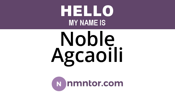 Noble Agcaoili