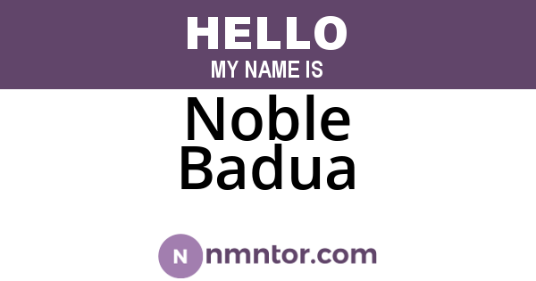 Noble Badua