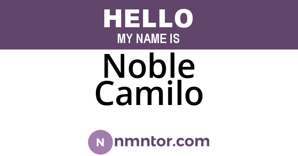Noble Camilo