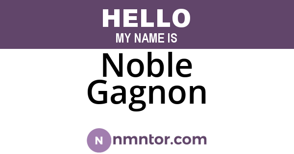 Noble Gagnon