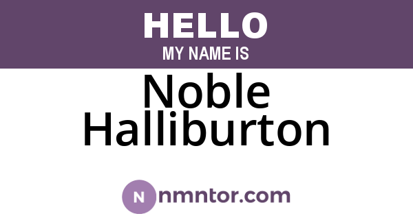 Noble Halliburton