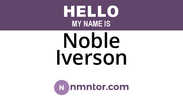 Noble Iverson