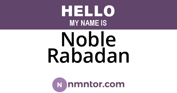 Noble Rabadan