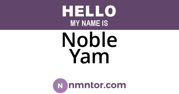 Noble Yam