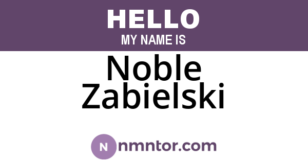 Noble Zabielski