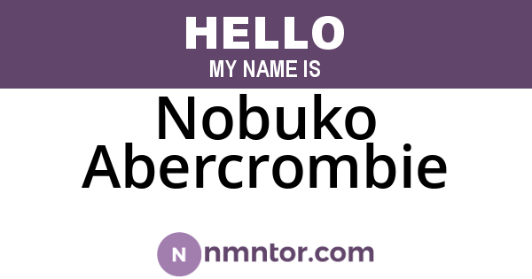 Nobuko Abercrombie