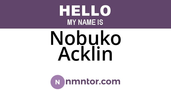 Nobuko Acklin