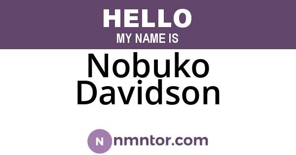 Nobuko Davidson