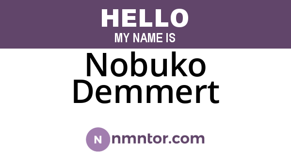Nobuko Demmert