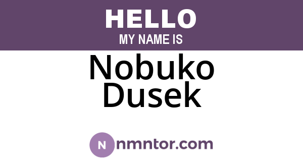 Nobuko Dusek