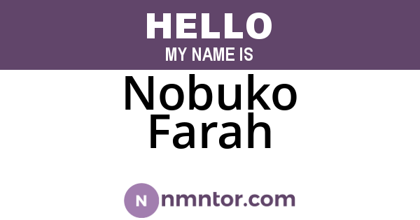 Nobuko Farah