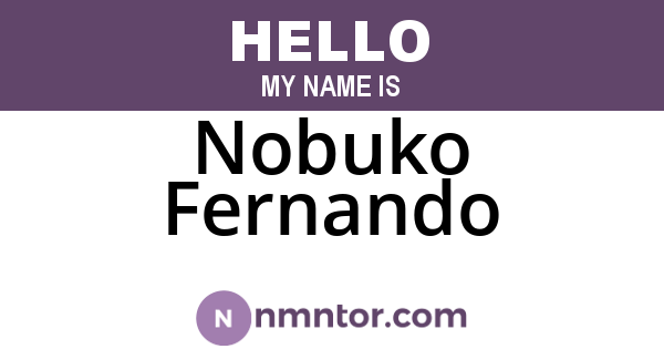 Nobuko Fernando
