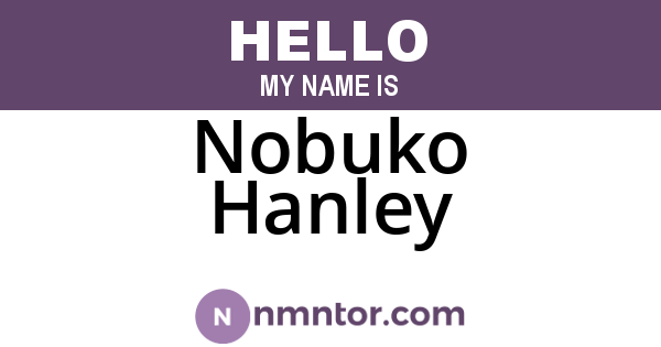 Nobuko Hanley