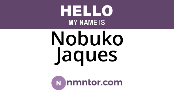 Nobuko Jaques