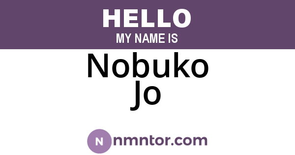 Nobuko Jo