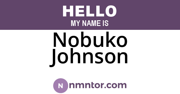 Nobuko Johnson