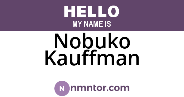 Nobuko Kauffman