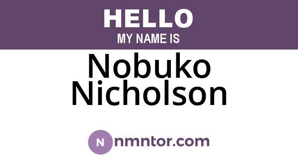 Nobuko Nicholson
