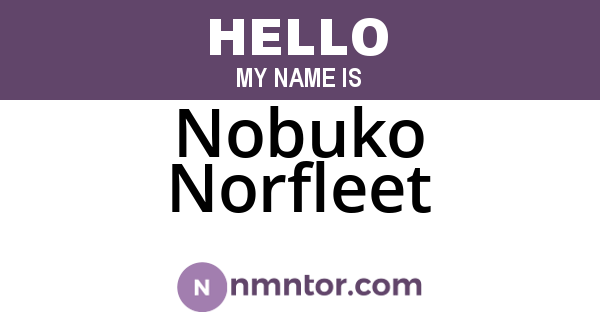Nobuko Norfleet