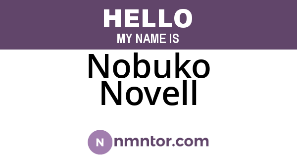 Nobuko Novell