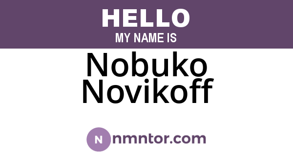 Nobuko Novikoff