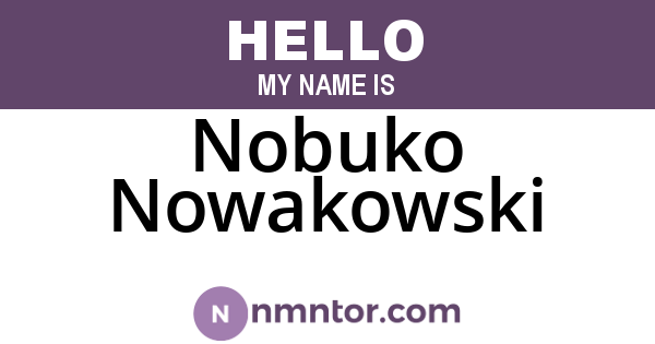 Nobuko Nowakowski