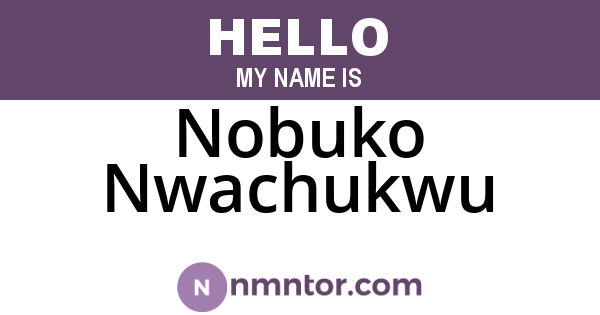Nobuko Nwachukwu