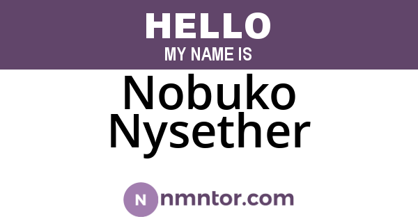 Nobuko Nysether