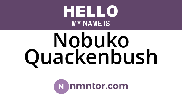Nobuko Quackenbush