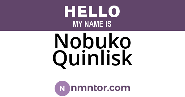 Nobuko Quinlisk