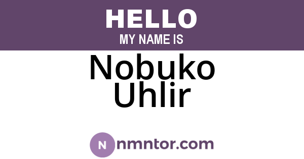 Nobuko Uhlir