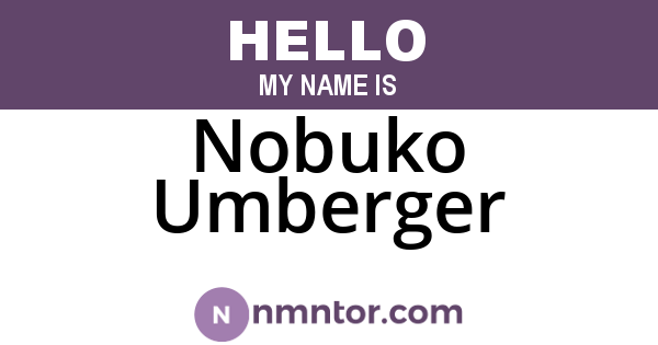 Nobuko Umberger