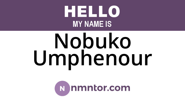 Nobuko Umphenour