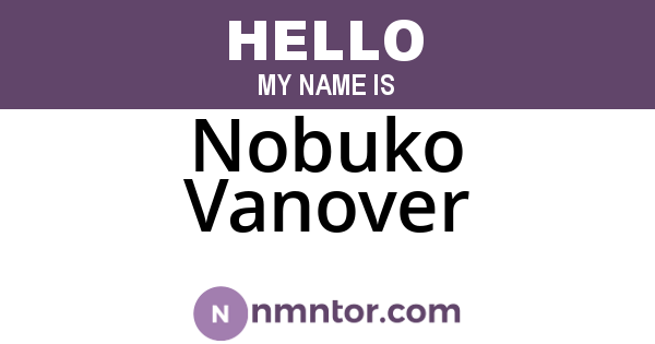 Nobuko Vanover