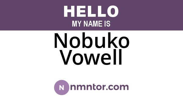 Nobuko Vowell