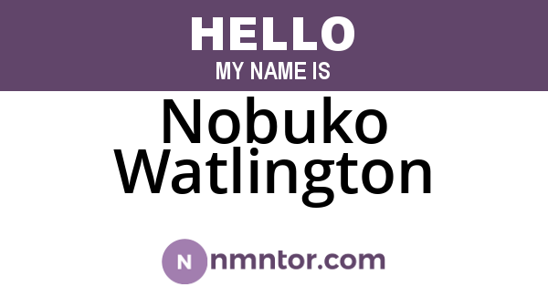 Nobuko Watlington