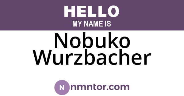 Nobuko Wurzbacher