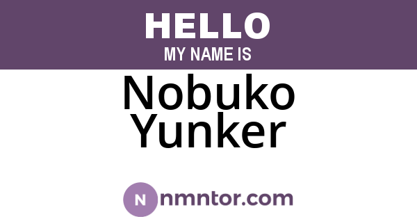 Nobuko Yunker