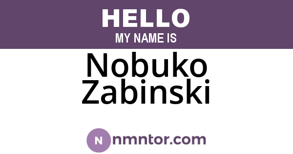 Nobuko Zabinski