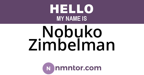 Nobuko Zimbelman