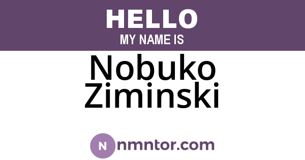 Nobuko Ziminski