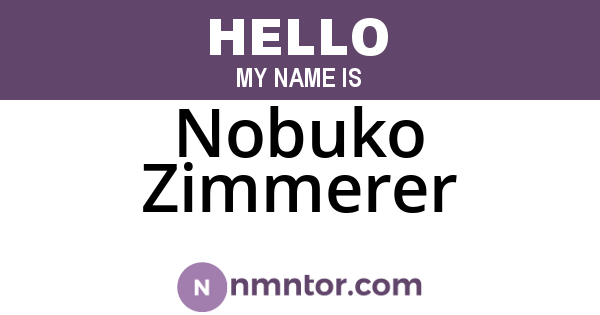 Nobuko Zimmerer