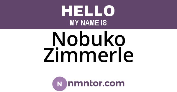 Nobuko Zimmerle