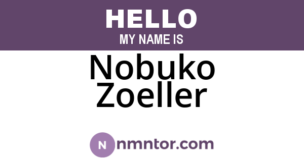 Nobuko Zoeller