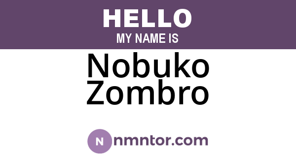Nobuko Zombro