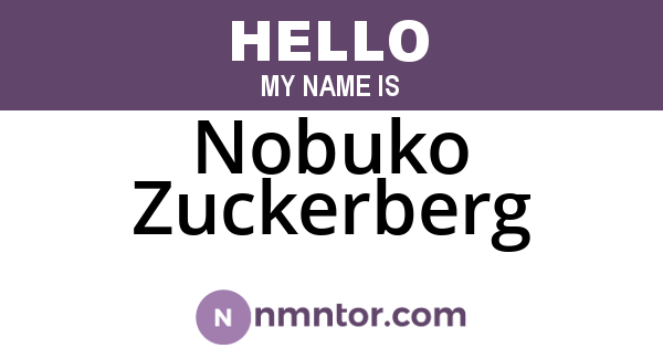 Nobuko Zuckerberg