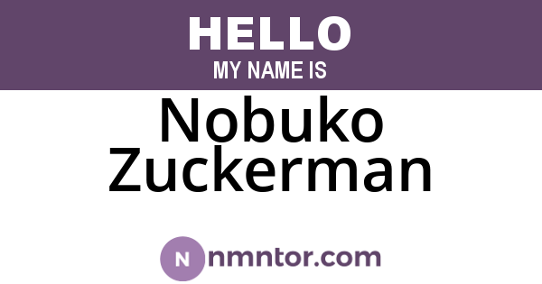 Nobuko Zuckerman