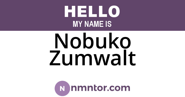 Nobuko Zumwalt