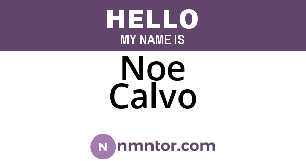Noe Calvo