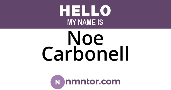 Noe Carbonell